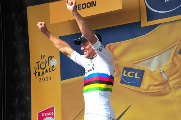 After a slow start, Thor Hushovd (Garmin-Cervelo) is enjoying life as world champion.