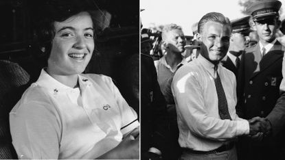 Catherine Lacoste in 1964 (left) and Johnny Goodman in 1933 (right)