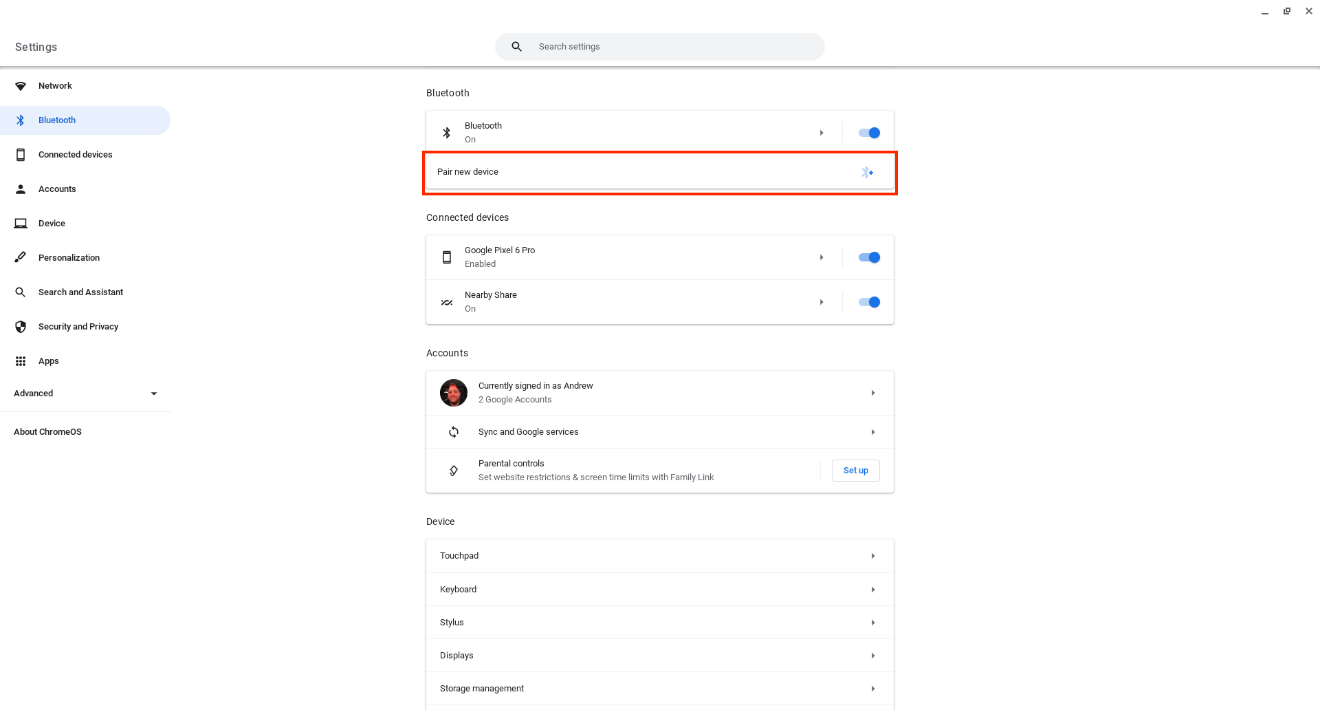 Pair Controller with Chromebook - 1