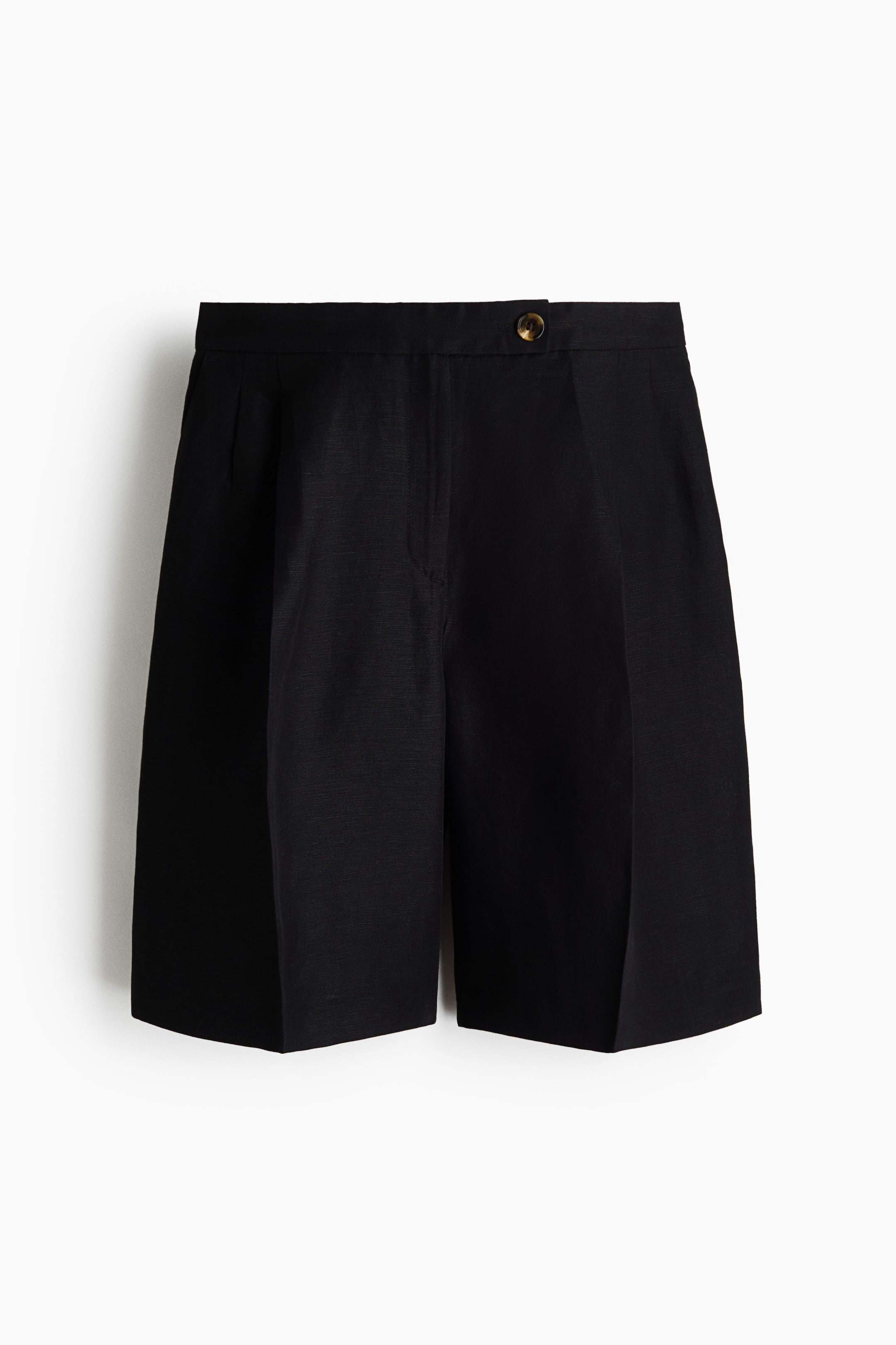 Linen-Blend Bermuda Shorts