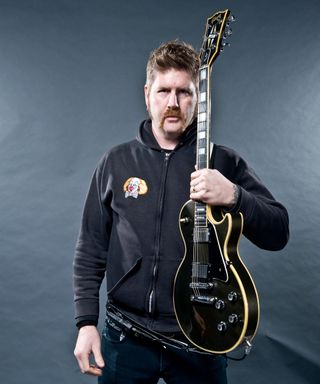 Bill Kelliher of Mastodon backstage at the O2 Academy on February 5, 2012 in Bristol.