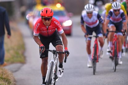 Nairo Quintana winning attack on stage seven of the 2020 Paris-Nice to La Colmiane