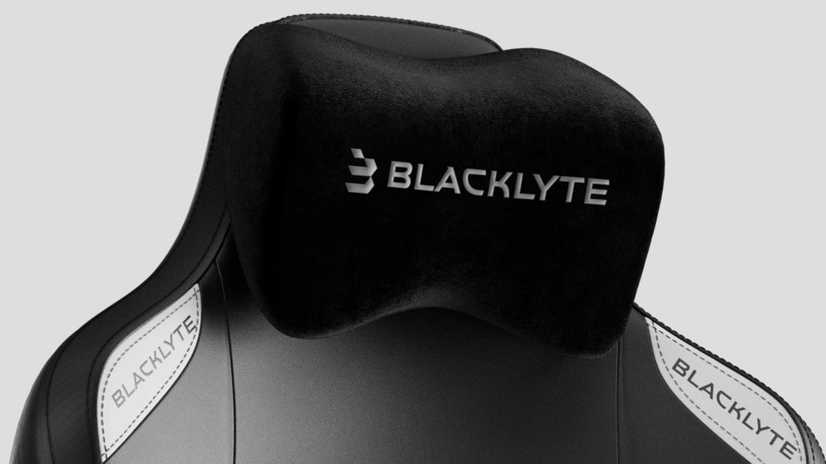 The headrest of a Blacklyte gaming chair