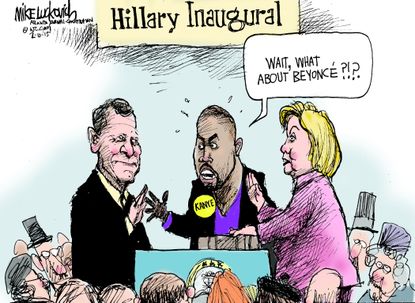 Editorial cartoon Entertainment Kanye Hillary Clinton