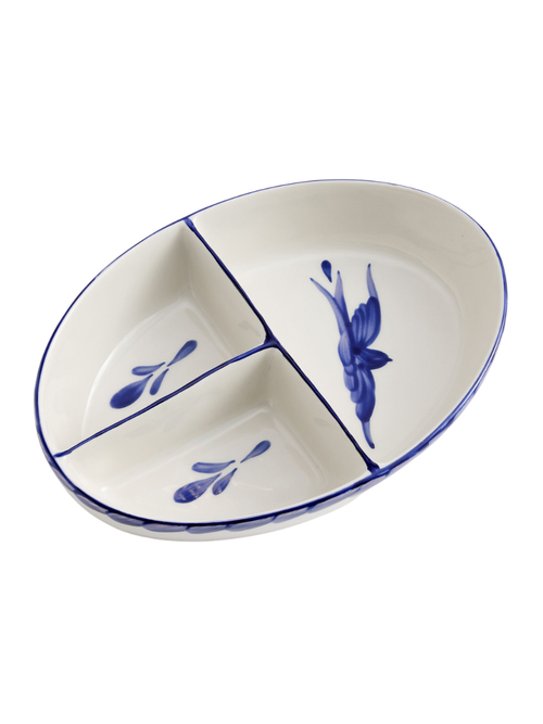 Puebla Porcelain Triple Divided Serving Platter