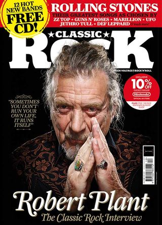 Robeert Plant on the cover of Classic Rock Magazine