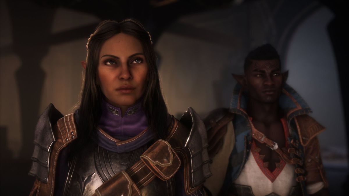 A screenshot showing characters in Dragon Age: The Veilguard.