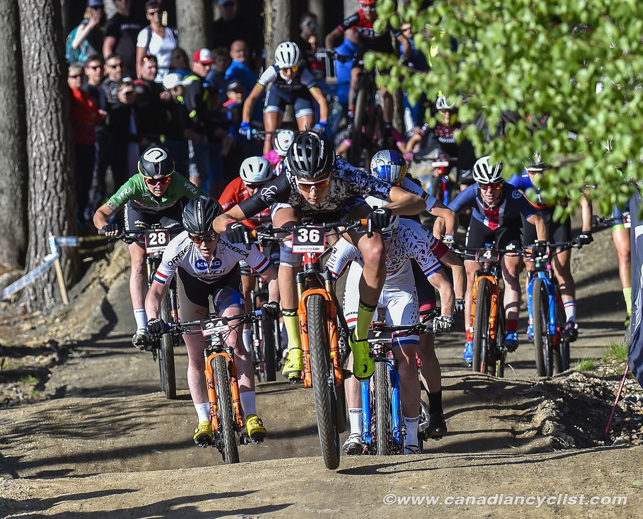 Nadine Rieder at the front