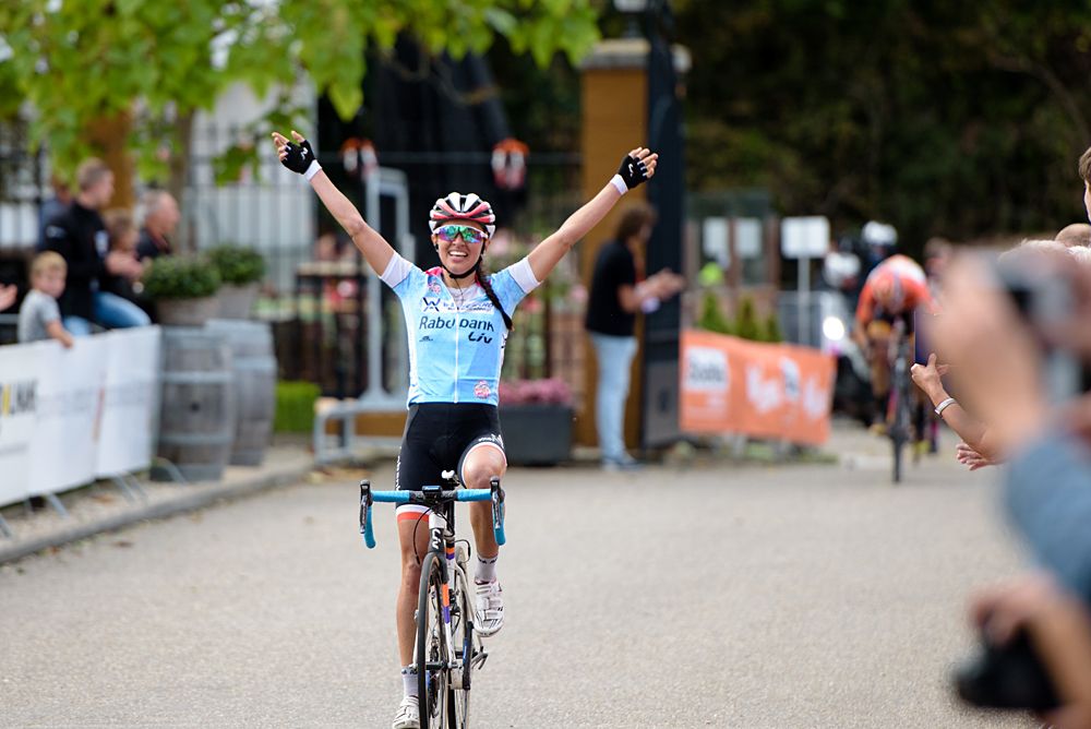 Kasia Niewiadoma (Rabo Liv) wins at the 119 km Stage 6 of the Boels Ladies Tour 2016 on 4th September 2016