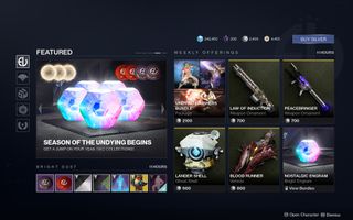 The Featured page of the new Eververse user interface.