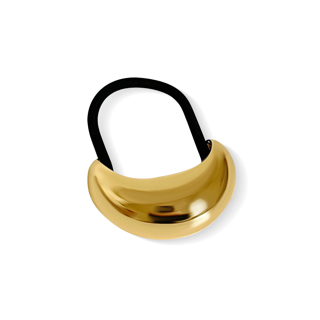 Dome Gold Metal Hair Tie