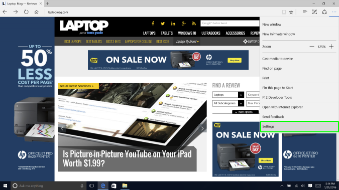 microsoft edge pop up blocker