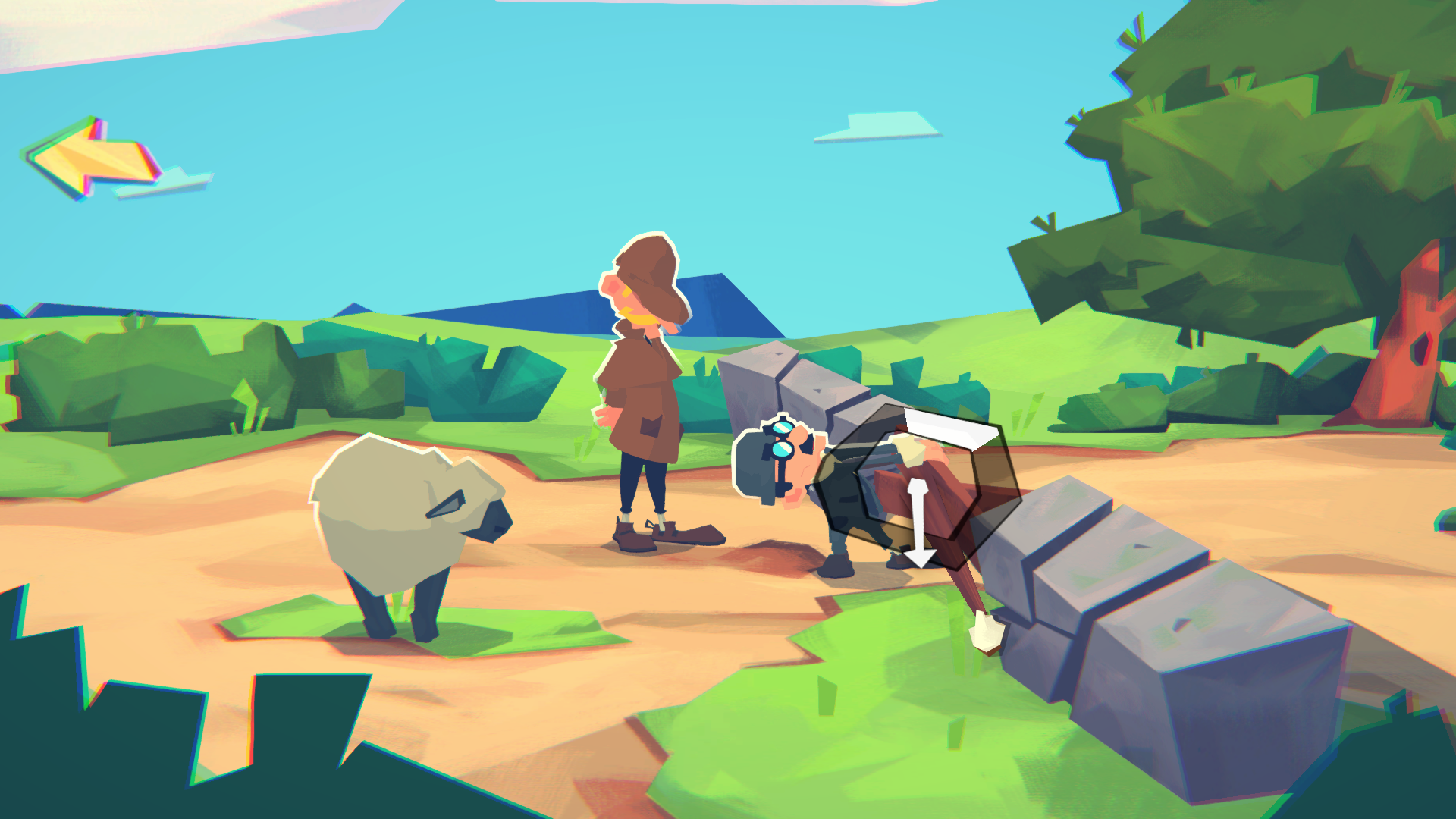 A 3D indie game, point and click design