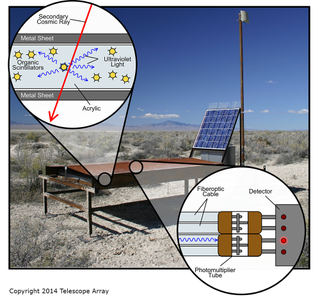 The Telescope Array surface detector is composes of an array of scintillator detection devices