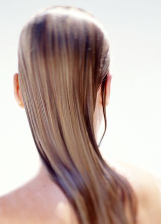 Woman with wet hair