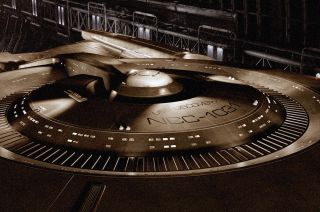 An Illustration of the USS Discovery, the titular starship in Star Trek: Discovery.