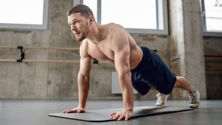 Man doing push-ups
