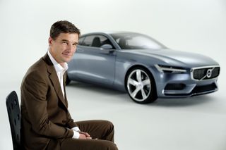 Thomas Ingenlath and the Volvo Concept Coupé, photographed in 2013