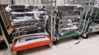 Seized servers from bulletproof hosting facility wrapped in cellphane