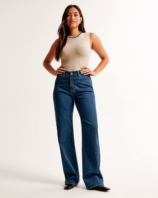 Abercrombie 
Fitch, Curve Love High Rise 90s Relaxed Jeans