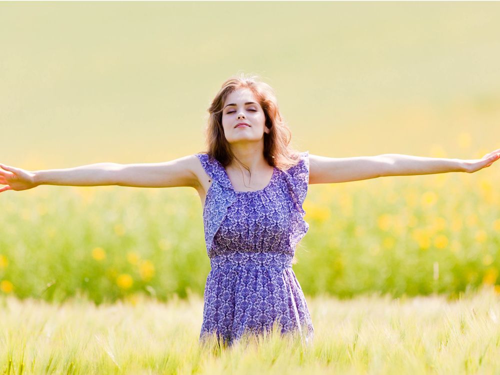 Girl in a field