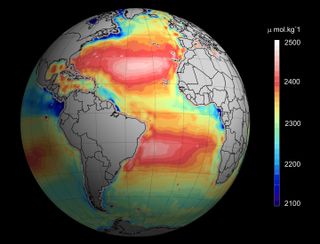 A global look at ocean pH reveals that the water is more alkaline (basic) in the open ocean compared with many coastal regions. 