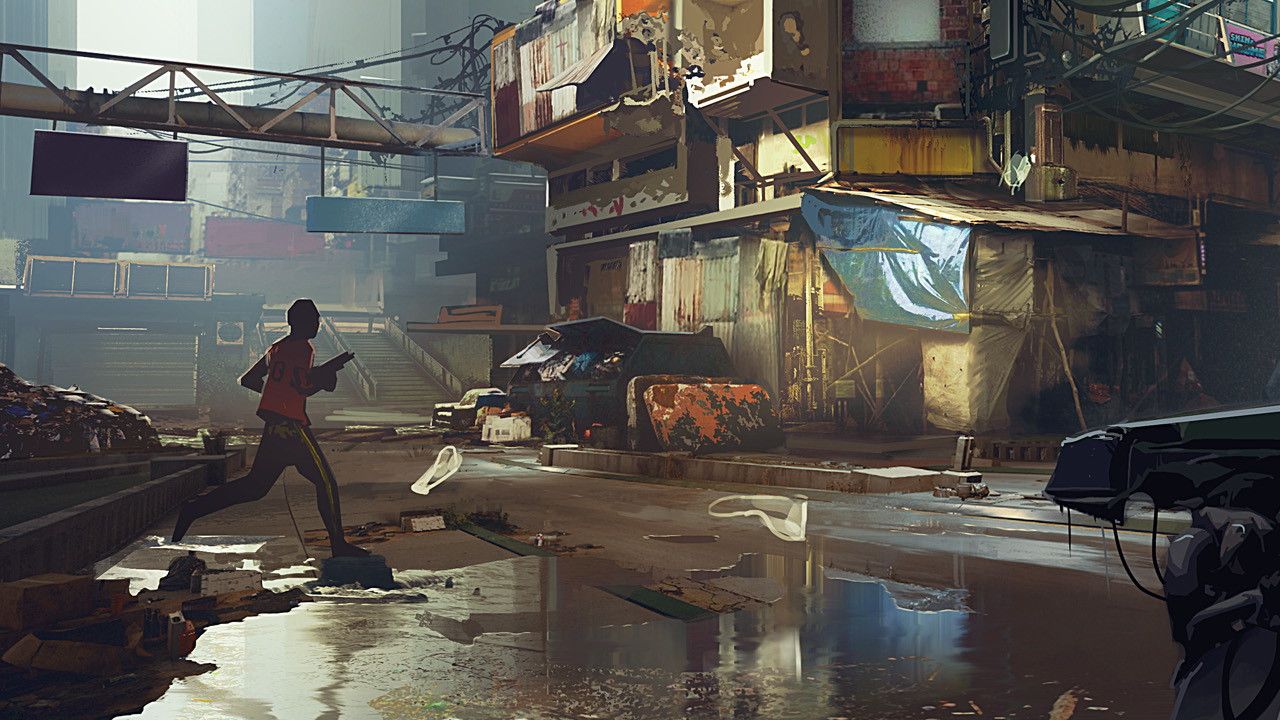 Cyberpunk 2077 Pacifica district concept art shows the rusty side