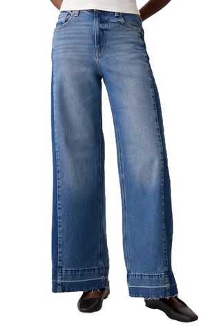 High Rise Stride Wide-Leg Jeans