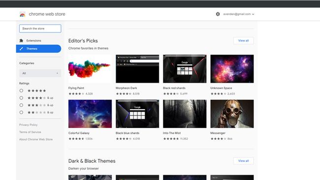 google chrome store default browser theme