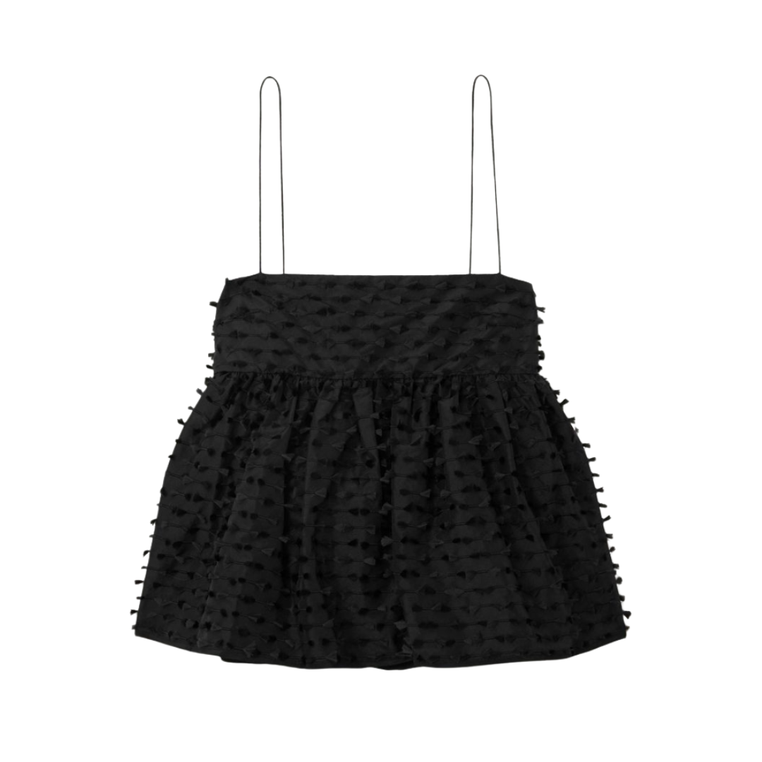 CECILIE BAHNSEN, Babette Fil Coupé Shell Peplum Top