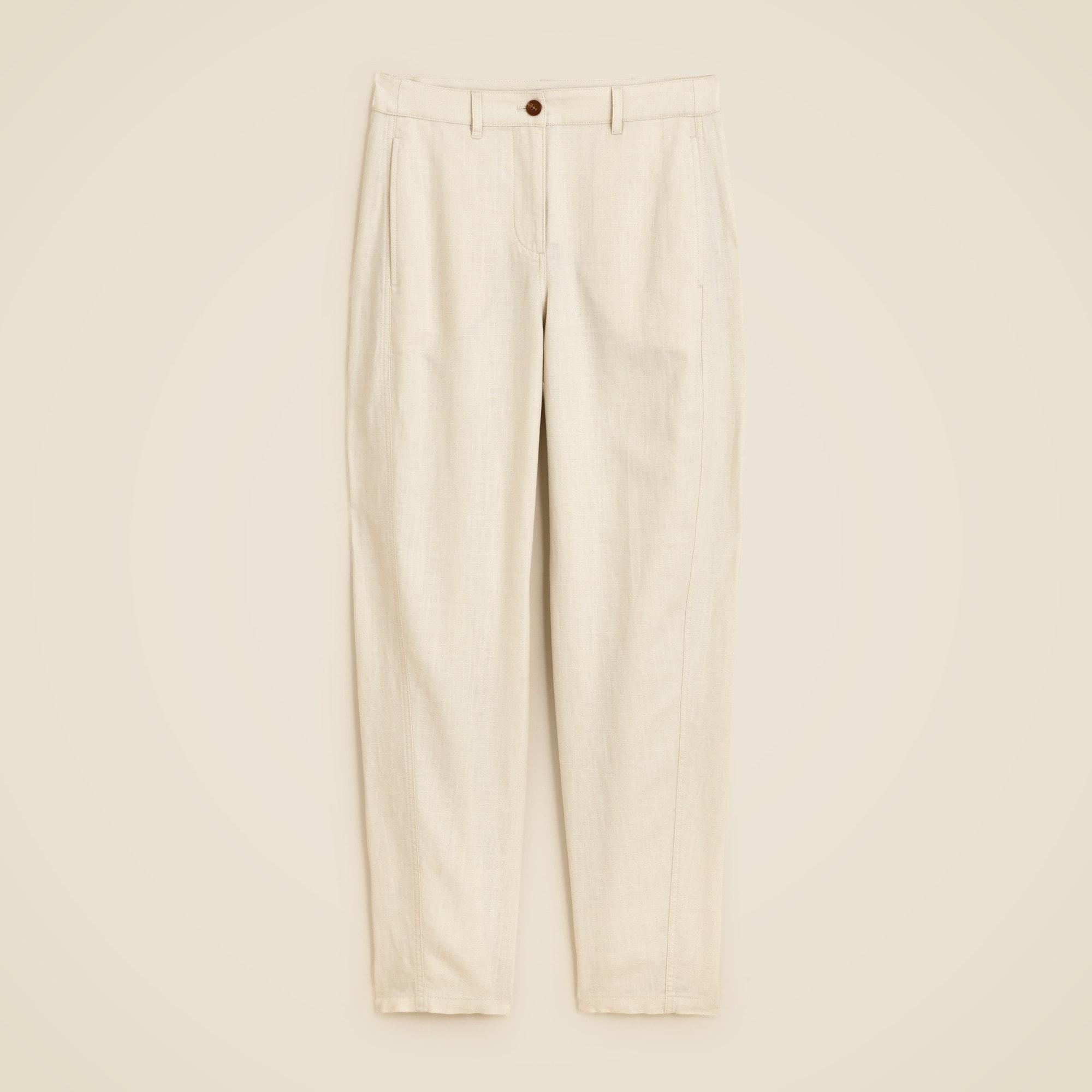 Relaxed Barrel-Leg Pant in Linen Blend