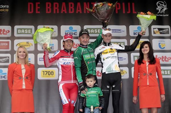 Thomas Voeckler had his young son on the podium