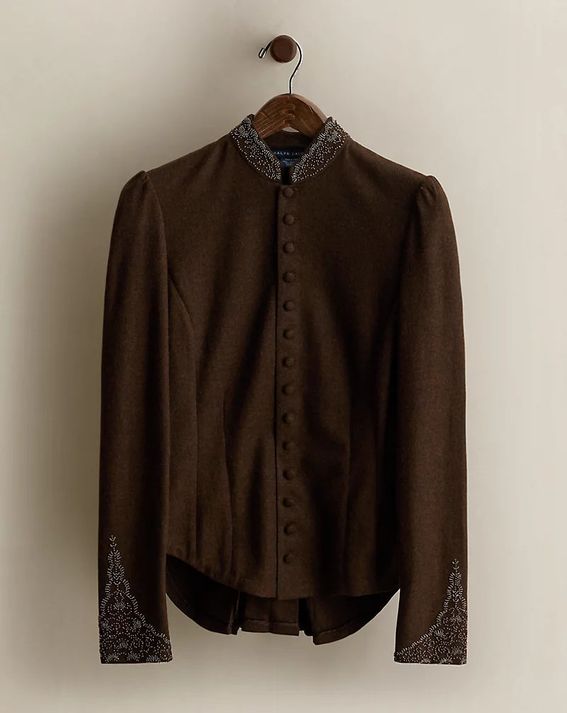 C. 2008 Beaded Wool Jacket Size M