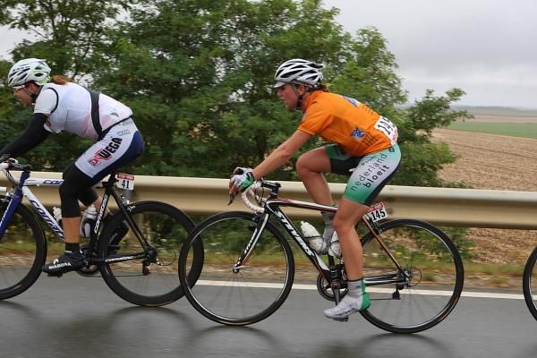 The race leader Annemiek Van Vleuten (Nederland Bloeit).