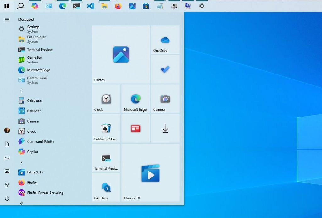 Taskbar top position