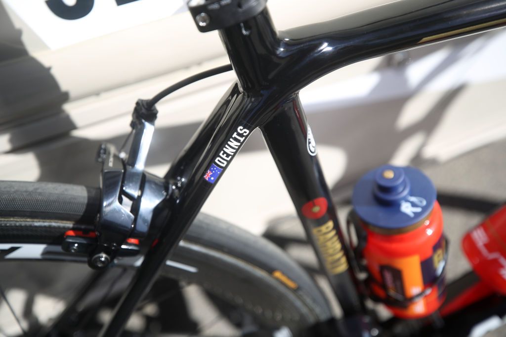Name decals on the seatstays denote who the bike belongs to