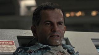 Ian Holm's angry likeness as Science Officer Rook in Alien: Romulus.