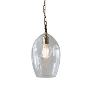 Glass pendant light