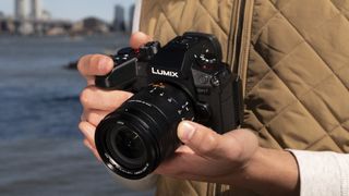 Panasonic Lumix GH7 camera in the hand