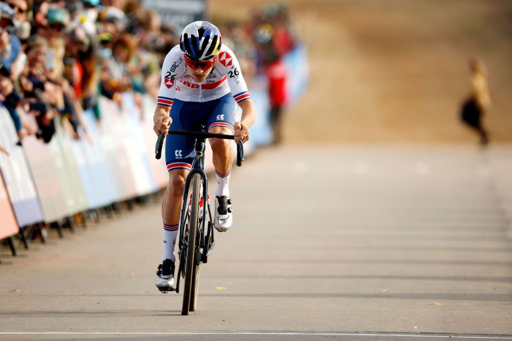 FAYETTEVILLE ARKANSAS JANUARY 30 Thomas Pidcock of The United Kingdom competes during the 73rd UCI CycloCross World Championships Fayetteville 2022 Mens Elite Fayetteville2022 on January 30 2022 in Fayetteville Arkansas Photo by Chris GraythenGetty Images