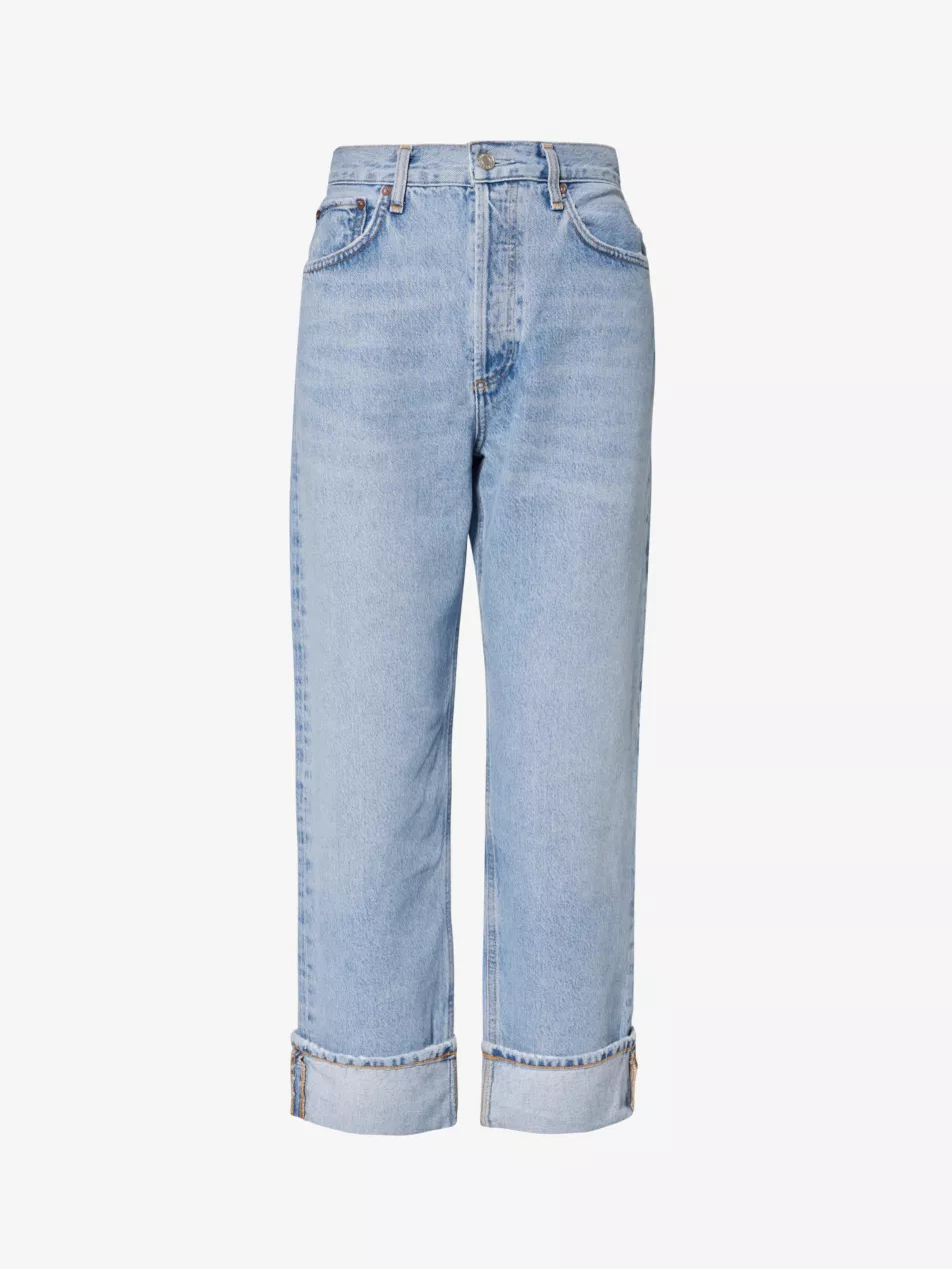 Fran Straight-Leg Mid-Rise Cotton Jeans