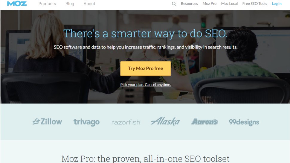 Moz Pro website screenshot