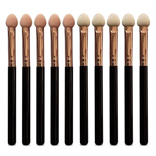 Makeup Brushes Set for Women Professional,uorpoto 10pcs Sponge Eyeshadow Brush Sets Applicator Double Sided Reusable