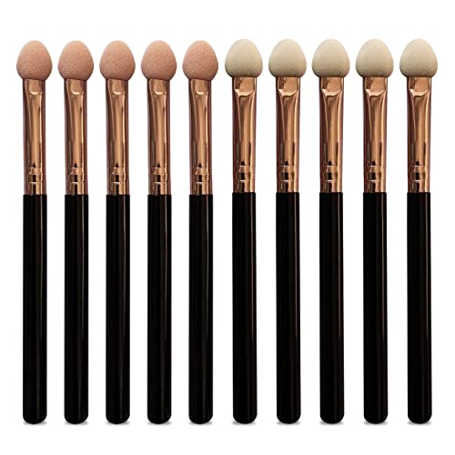 Makeup Brushes Set for Women Professional,uorpoto 10pcs Sponge Eyeshadow Brush Sets Applicator Double Sided Reusable