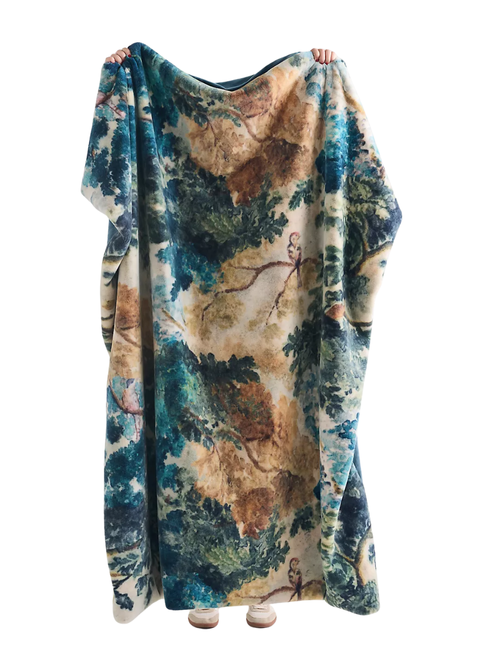 Printed Faux Fur Pattern Throw
