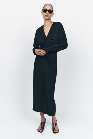 Draped Midi Dress Zw Collection