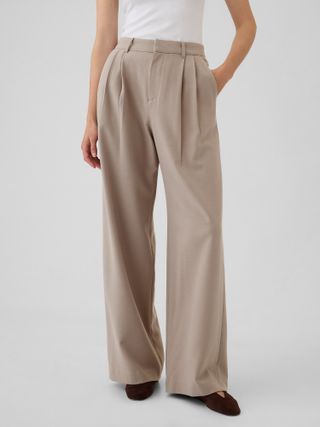 Gap, 365 High Rise Brushed Twill Pleated Trousers