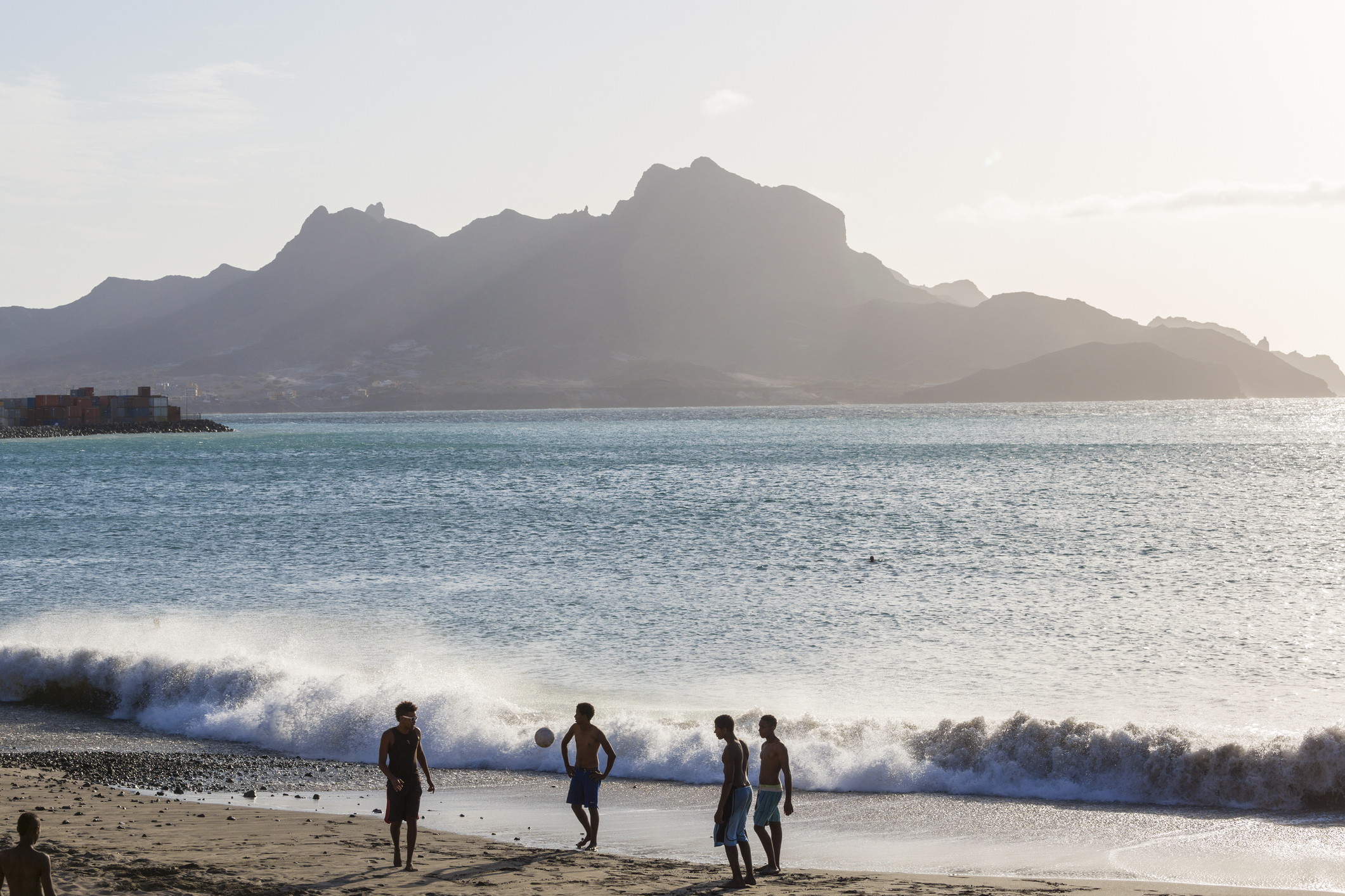 Cape Verde people playing football