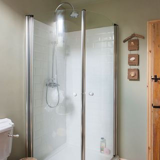 bathroom with glass shower room