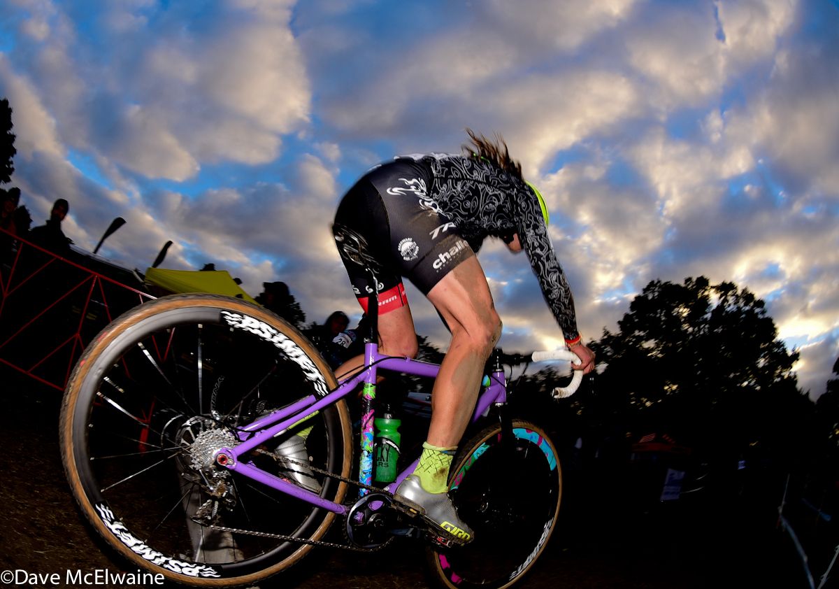 Anthony Clark (Squid Bikes) bunny-hopping the barriers in the 2015 race